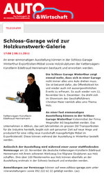 Schloss-Garage wird zur Holzkunstwerk-Galerie 