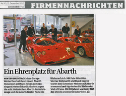 Ein Ehrenplatz für Abarth