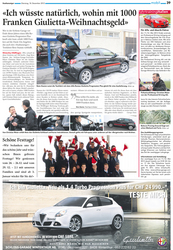 Ich wüsste natürlich wohin mit 1000 Franken Giulietta-Weihnachtsgeld