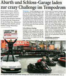 Abarth und SCHLOSS-GARAGE laden zur crazy Challenge im Tempodrom