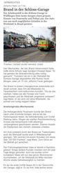 Brand in der Schloss-Garage