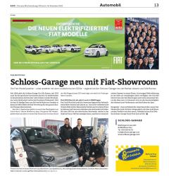 Schloss-Garage neu mit Fiat-Showroom