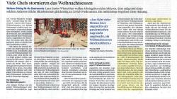 Viele Chefs stornieren Weihnachtsessen