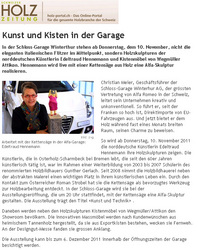 Kunst und Kisten in der Garage