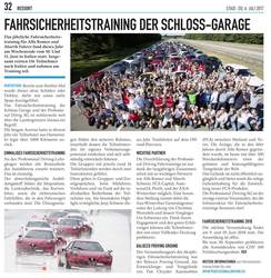 FAHRSICHERHEITSTRAINING DER SCHLOSS-GARAGE
