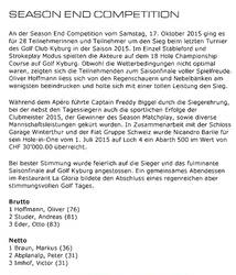 Season end competition